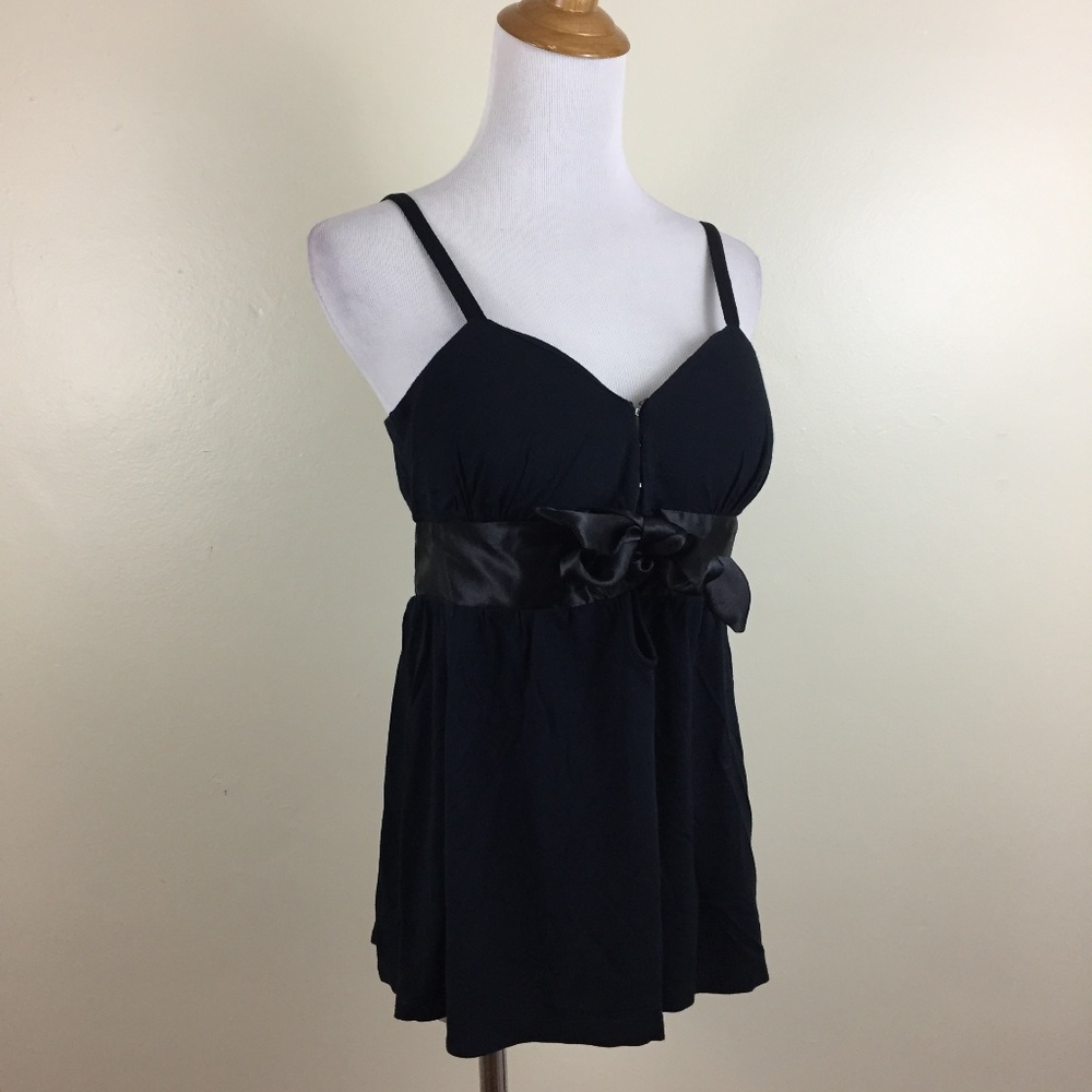 PAIGE Shiny Belt Adj Straps Tank Cami Top